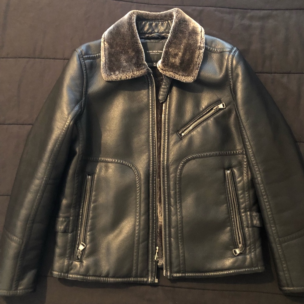 Marc Jacobs Faux Fur Leather Jacket